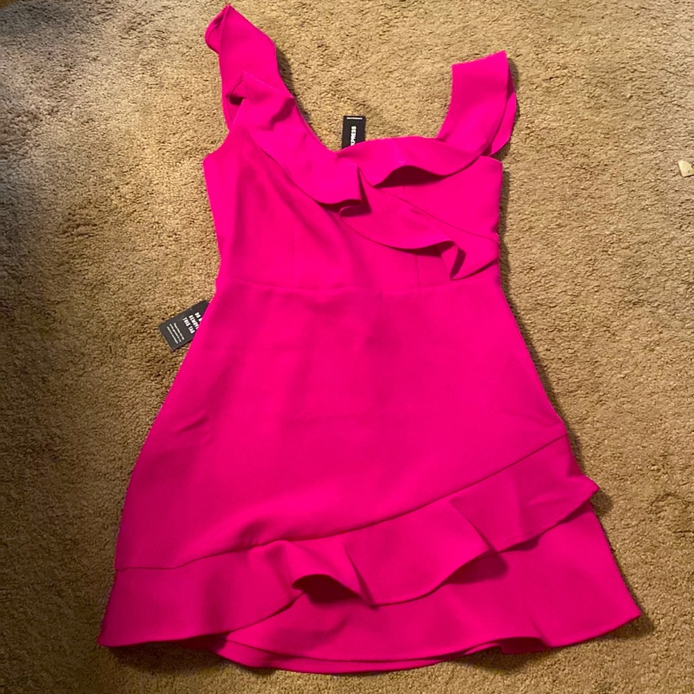 Express Medium Petite Fuchsia Mini Dress